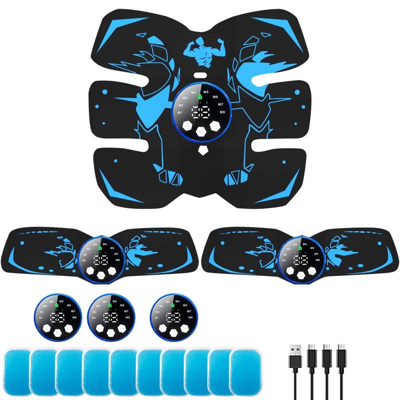 USB Charging Electric Massager with LCD Display, 1 Set Abdominal Arms Toning Trainer, Professional Massage Machine for Muscle Relaxation