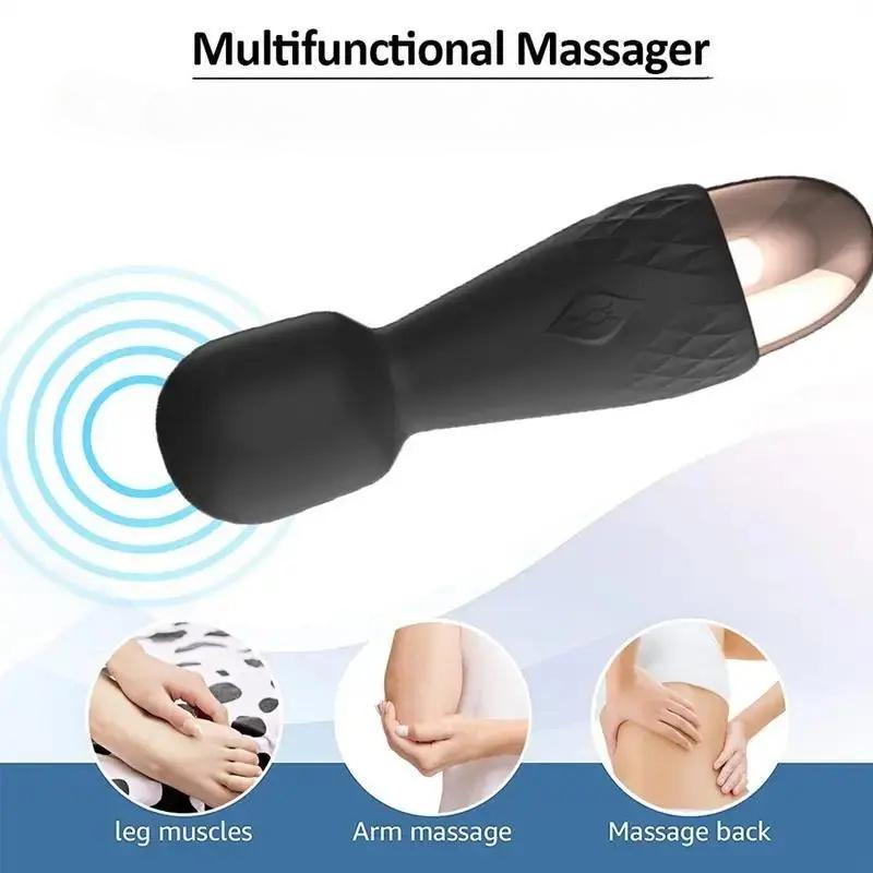 1pc Wireless Handheld Massage Gun, Rechargeable Multi-Angle Adjustment, Ergonomic Design for Full Body Relief, USB Charging, Portable Silicone, Ideal Christmas Gift