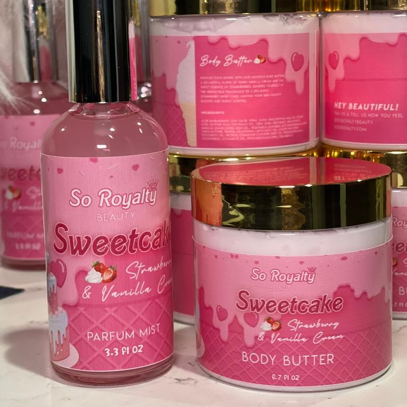 SweetCake Body Mist + Body Butter Set Hydrating