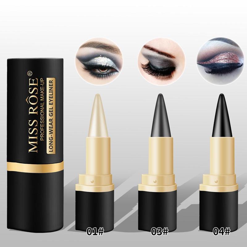 Waterproof Gel Eyeliner, 2 Counts Long Lasting Matte Eyeliner, Quick Drying Eyeliner Pen, Professional Daily Makeup Accessories, Christmas Gift