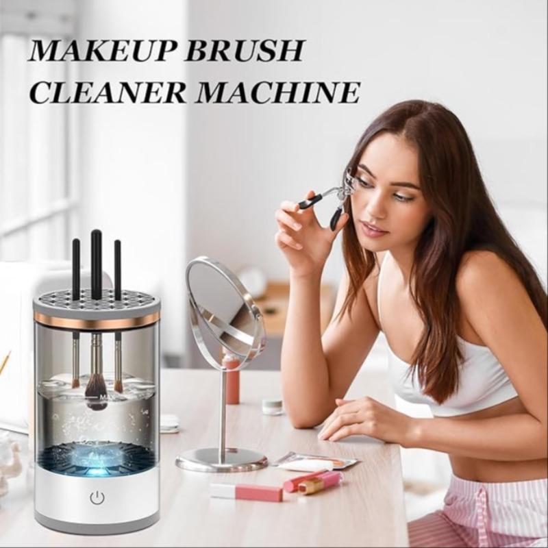 Electric Makeup Brush Cleaning Machine for Summer Gift, USB Powered Automatic Rotating Makeup Brush Cleaning Tool, Makeup Brush Cleaning Tool for All Makeup Brushes, Summer Cosmetic Tool Cleansing Accessories