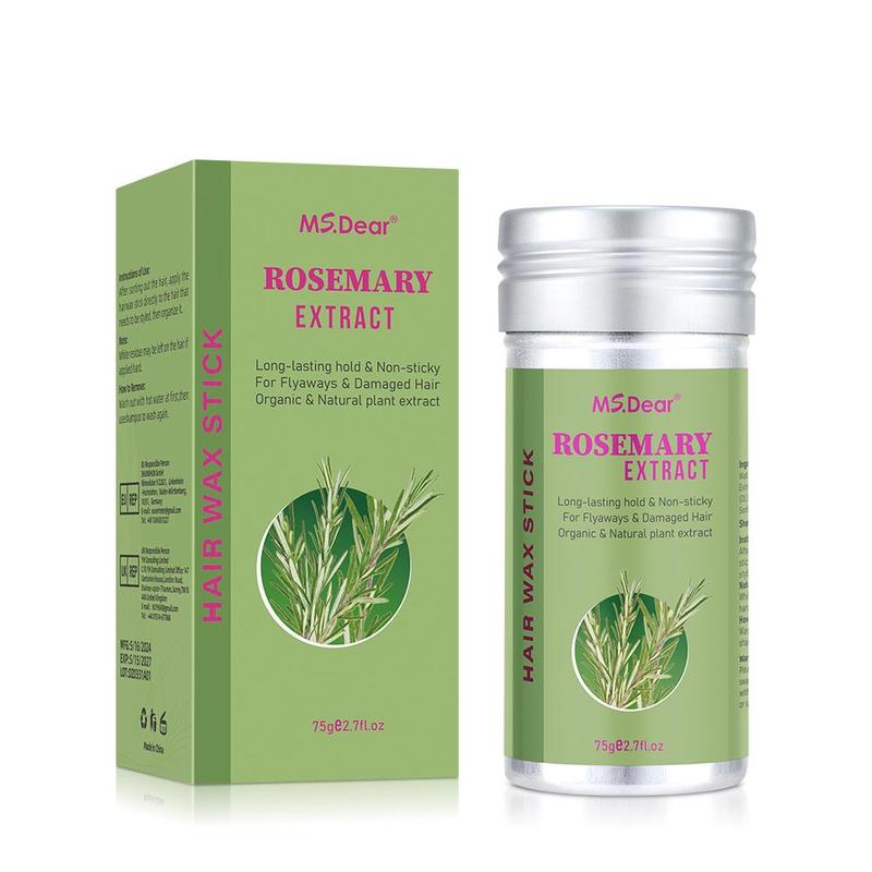 Rosemary Hair Wax Stick, 1 Box Hair Styling Hair Pomade Stick, Portable Mild Hair Taming Stick, Hair Care & Styling Product