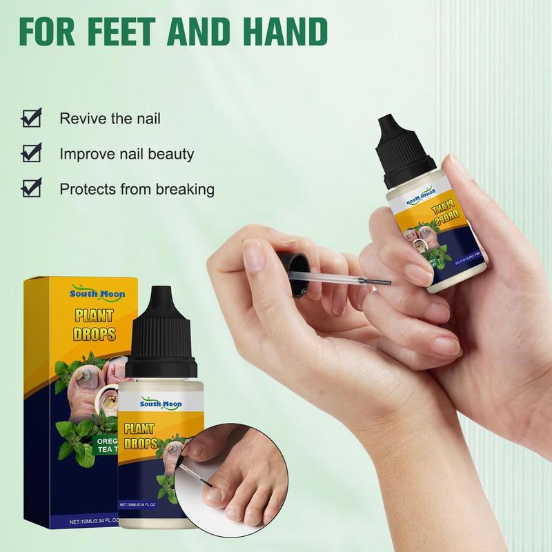 Plant Drops for Nails Care, Promote Strong And Healthy Nails, OreganoTea Tree, Tea Tree and Oregano Oil