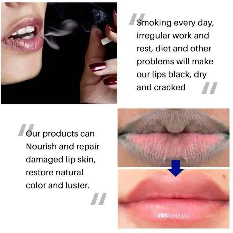 Remove Dark Lip Balm Exfoliating Dead Skin Fade Lip Line Lighten Melanin Lip Mask  Moisturizing Brighten Repair Lip Care Product