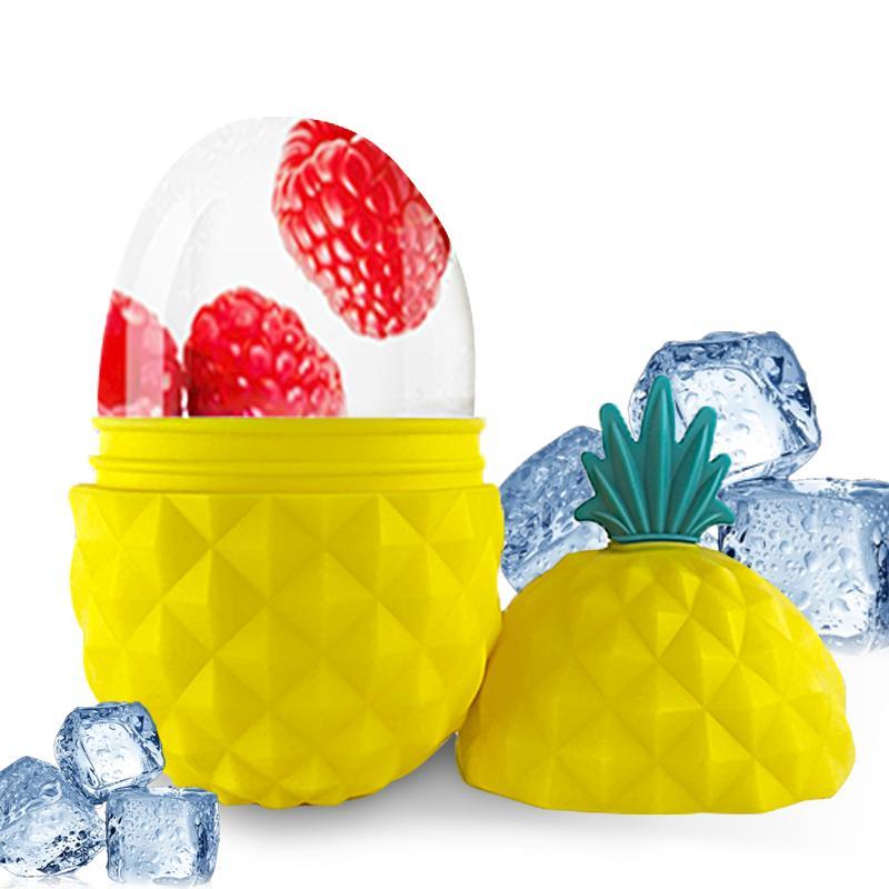 Pineapple Shaped Ice Roller, Silicone Soothing Face Massage Ice Mold, Cooling Face Beauty Skin Care Tool for Women & Men