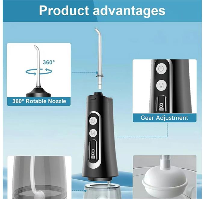 Water Flosser with 9 Cleaning Modes,Cordless Oral irrigator M139 Waterproof