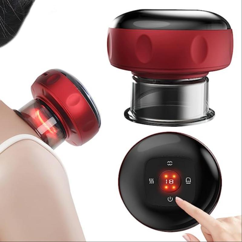 Electric Smart Heating Cupping Massager, 12 Gears Smart Vacuum Suction Body Massage Tool, Portable Rechargeable Massage Tool for Body Care Christmas, Christmas Gift