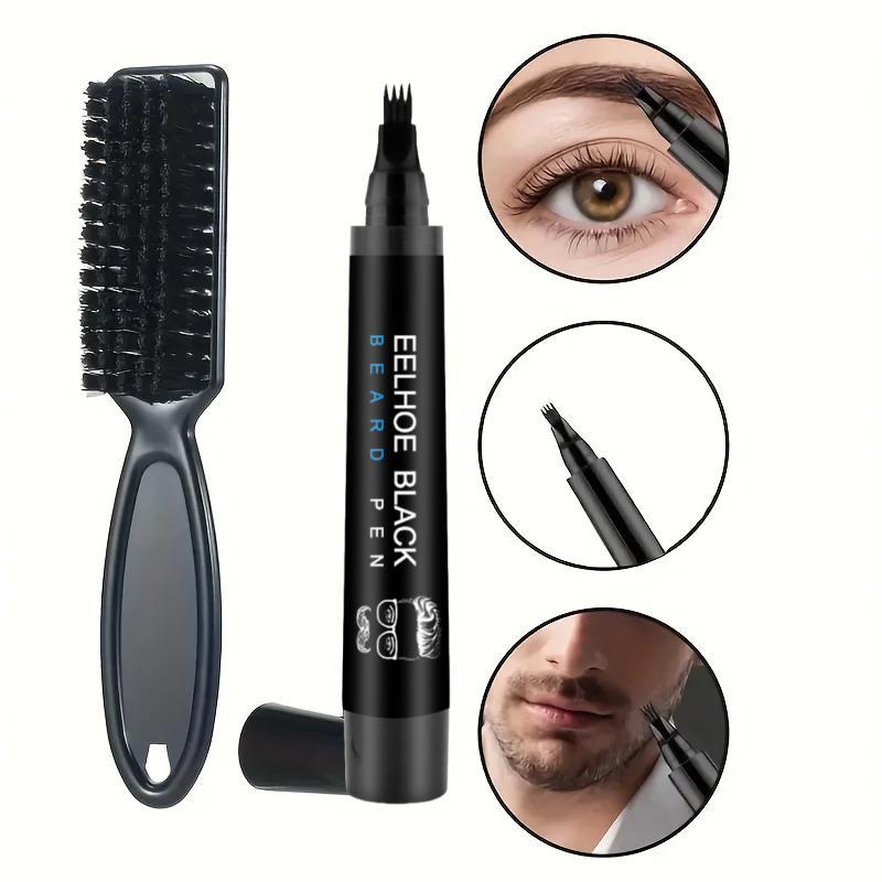 Beard Filling Pen Kit, Professional Beard Shaping Pen with Brush, Men's Beard Styling Tools, Great Gift for Dad, Christmas Gift