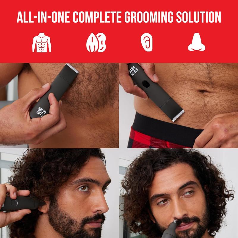 The electric groin & body hair trimmer for men-Mens Body Groomer kit for privates-smooth ball & pubic hair shaver (graphite) Waterproof Stainless Stainless Steel Steel