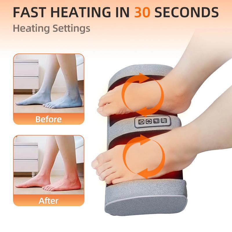 Leg massager with heating portable foot massager Finger-pressing deep kneading therapy, healthy feet, relaxing home or office using electric massager 110v voltage to give parents gifts at Christmas. foot massager