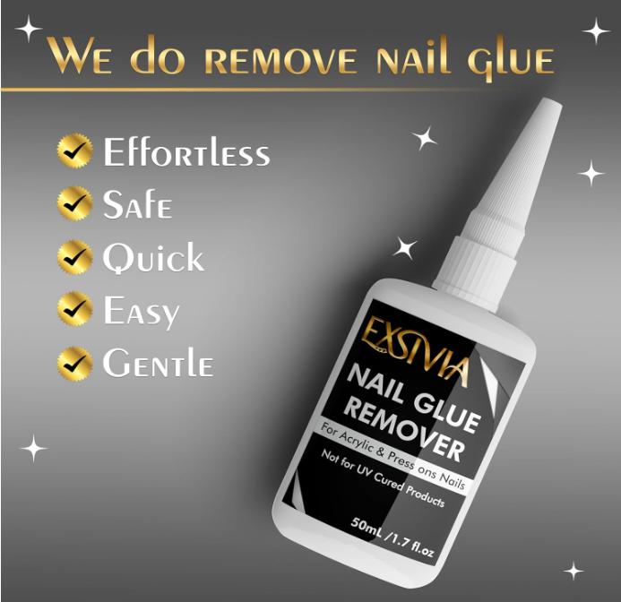 Nail Glue Remover for Press On Nails, Acrylic Nails & Glue On Nails - 50mL Non-Acetone, Gentle & Odorless Debonder Serum