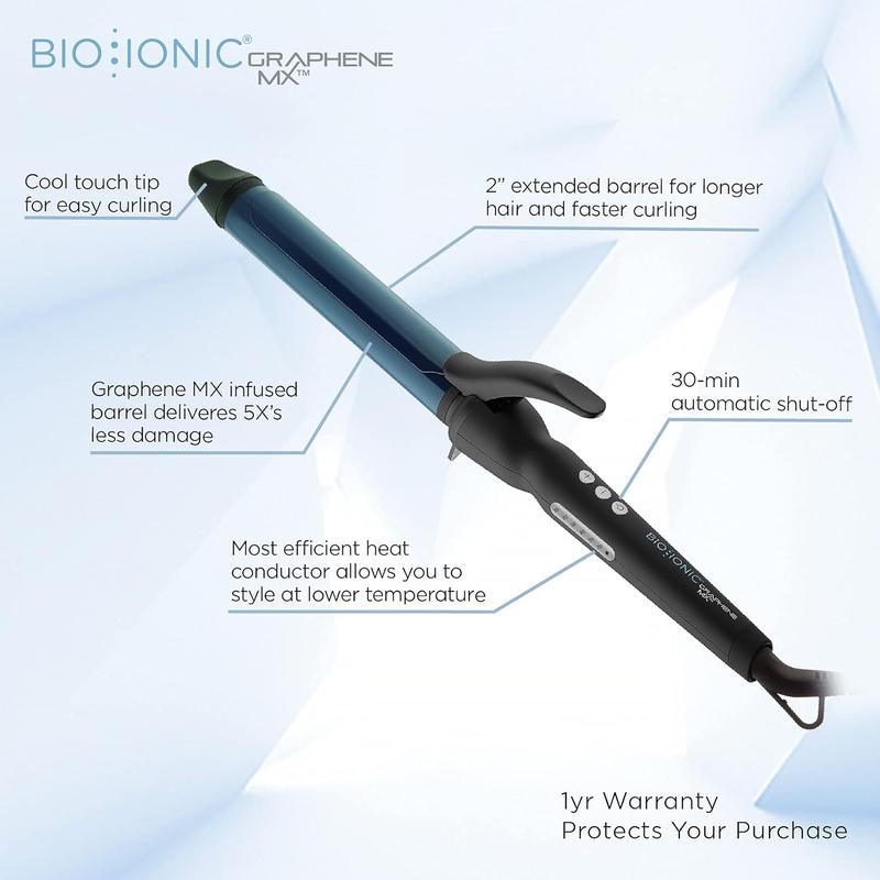 Bio Ionic Graphene MX Long Barrel Curling Iron 1.25”