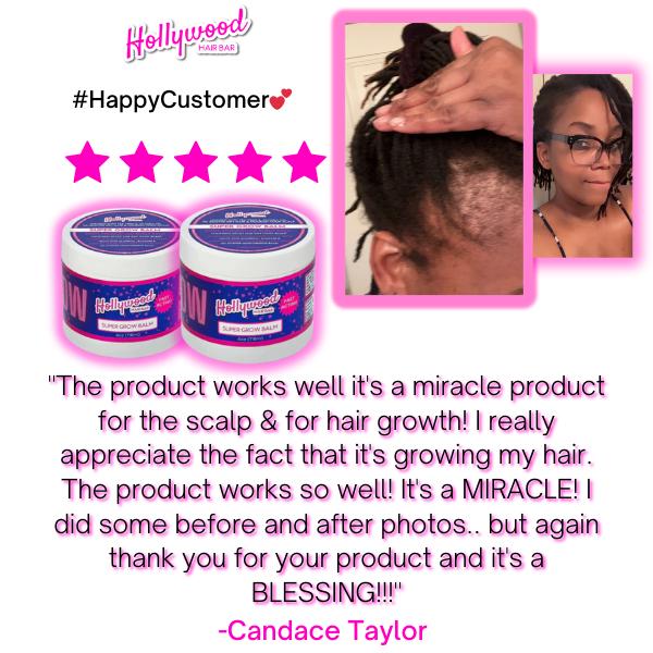 Hollywood Hair Bar Mint Super Grow Grease - Scalp Revitalizing Balm HairCare Comfort Organic Castor paraben free curly