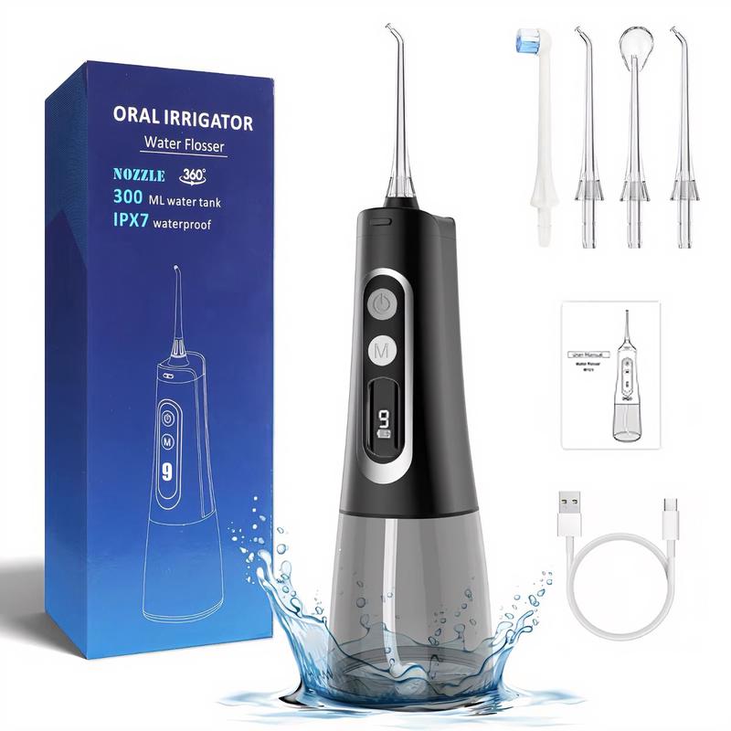 Water Flosser with 9 Cleaning Modes,Cordless Oral irrigator M139 Waterproof