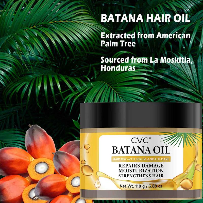 Batana Oil Hair Mask For Hair Growth Healthier: Batana oil Sourced from Honduras - CVC Batana oil  For men and women-  Moisturize Scalp, Restore Dry Damaged Hair 110g 3.88 oz Haircare Repair   hairgrowth oil hairtreatment