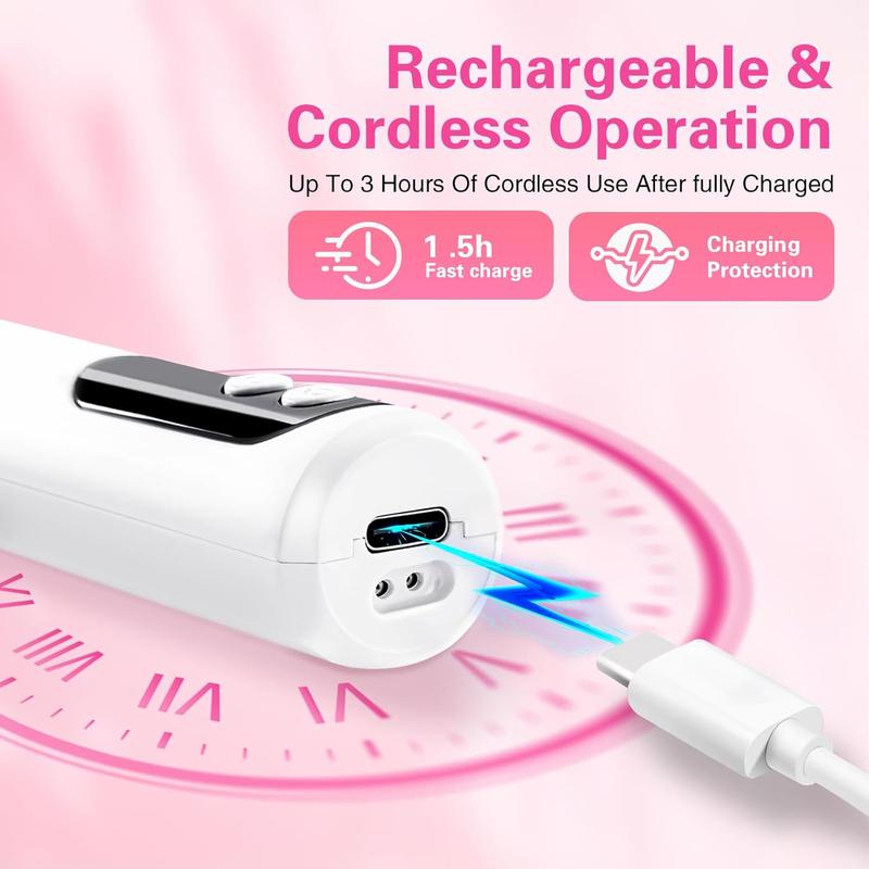 Cordless Electric Nail File Drill, Portable 13 in 1 Kit Nail Drills for Acrylic Nails, Rechargeable Nail Filer Electric Nail Grinder Machine for Human Women Manicure Pedicure Care Set