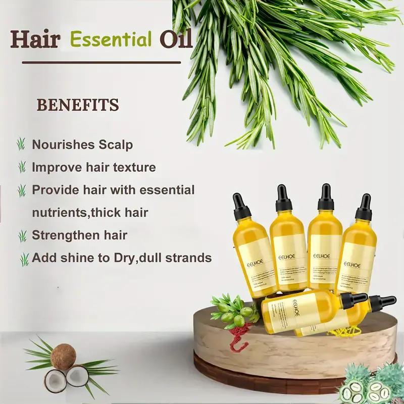 3PC 4PC Veganic Rosemary Hair Growth Oil for Dry, Damaged & Thin Hair, Nourishing  Formula Haircare Comfort