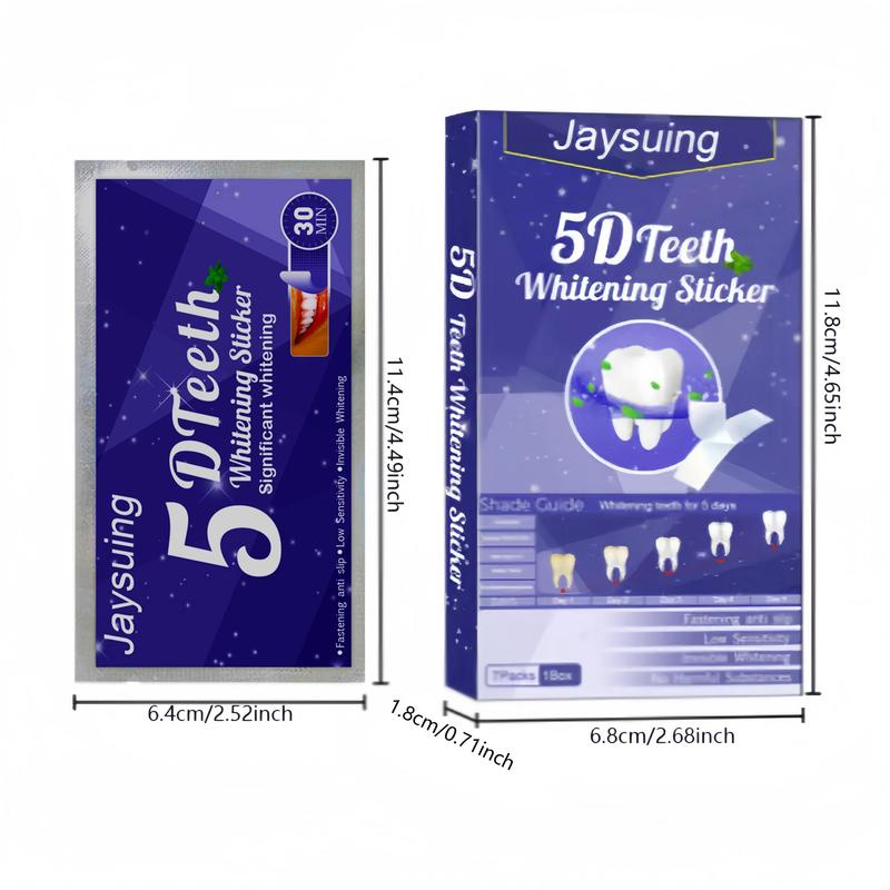 Teeth Brightening Sticker (7 Pairs box), Oral Care Sticker for Teeth, Tooth Brightener Sticker, Dental Care Sticker for Teeth, Daily Oral Care Products