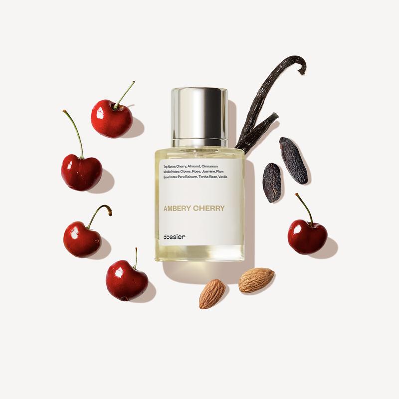 Ambery Cherry, Dossier, Unisex Perfume, 50ml, Eau de Parfum, Cherry, Almond, Cinnamon, Clove, Rose, Jasmine, Plum, Tonka Bean, Peru Balsam, Vanilla