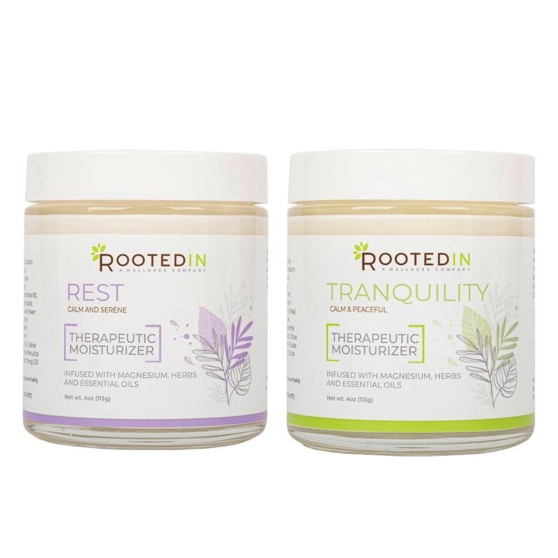 Rooted In Magnesium | Rest & Relax Creams for Deep Sleep & Stress Relief Cream| High Concentration Magnesium | Natural Sleep Remedy | Organic Hydrating Magnesium Cream Plant Lotions bodybutter Moisturizer Comfort Magnesium Body Care Gift