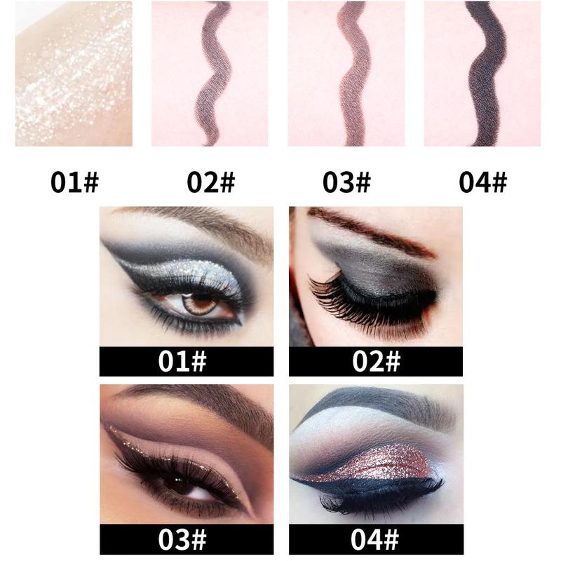 Waterproof Gel Eyeliner, 2 Counts Long Lasting Matte Eyeliner, Quick Drying Eyeliner Pen, Professional Daily Makeup Accessories, Christmas Gift