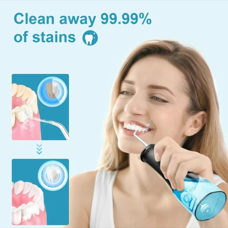 Water Flosser with 9 Cleaning Modes,Cordless Oral irrigator M139 Waterproof