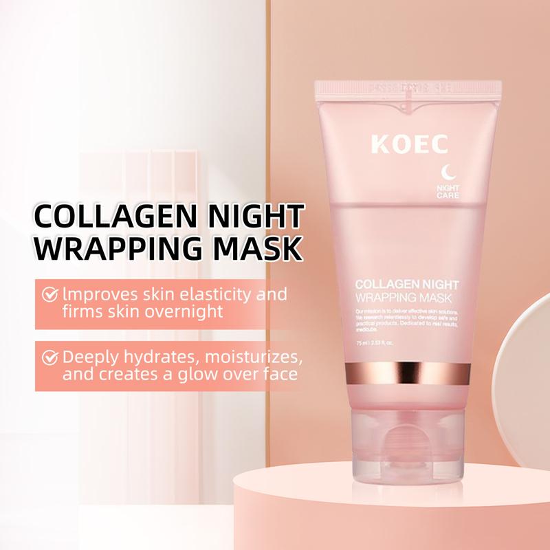 Collagen Night Wrapping Mask: SLEEP, SHED, AND GLOW! Skincare, Collagen Peel Off Mask, Elasticity & Hydration, Korean Beauty, Holiday Gift, Revitalize Skin 2.97 fl.oz Skin Repair Comfort Facial