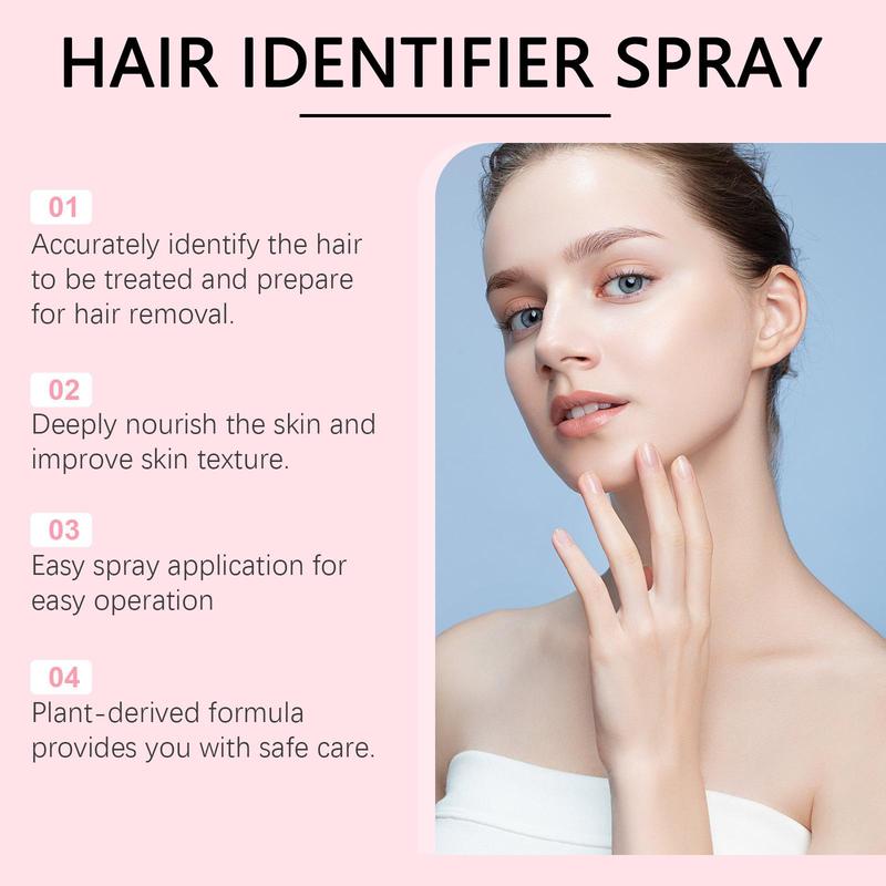 Hair Identifier Spray for Face Dermaplaning, Skin Body Hair Identifying Spray & Manual Hair Razor, Women Hair Removal Tool for Face