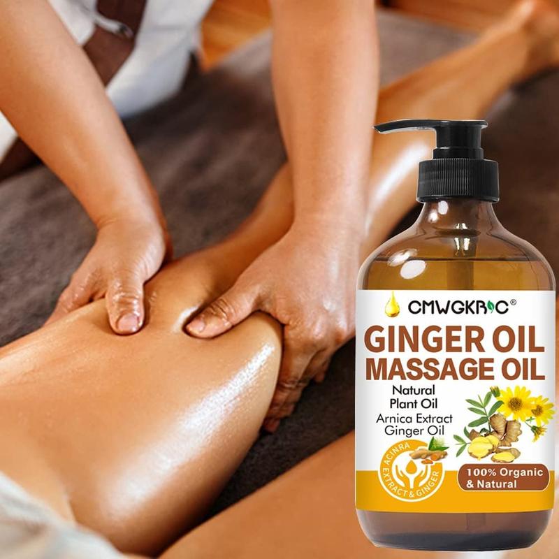 2 Pack Ginger Oil Lymphatic Drainage Massage,Belly Drainage Ginger Oil-Warming Tired Sore Muscle Ginger Massage Oils With Natural Arnica Extract,Grapeseed Oil,Vitamin E Massage Oil for Massage rapy