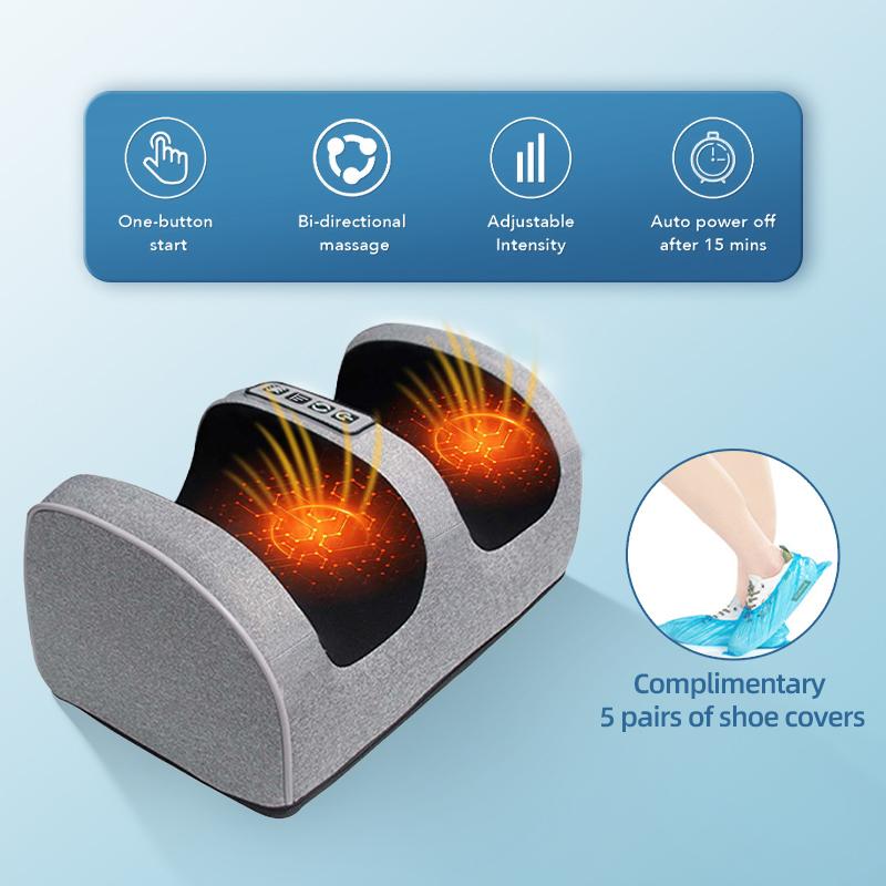 Leg massager with heating portable foot massager Finger-pressing deep kneading therapy, healthy feet, relaxing home or office using electric massager 110v voltage to give parents gifts at Christmas. foot massager