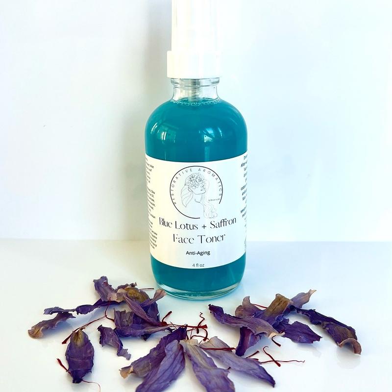 Blue Lotus Saffron Face Toner - Luxurious, Hydrating, Natural Face Mist - Skin Nourishing, Revitalizing