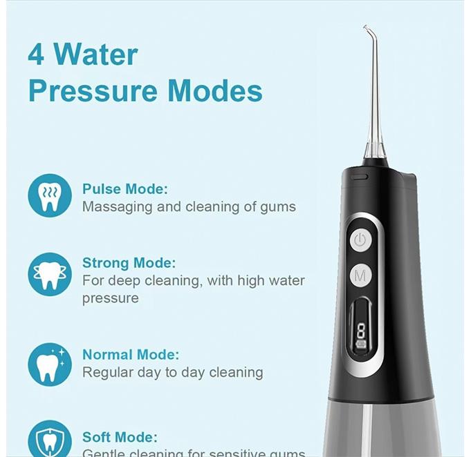 Water Flosser with 9 Cleaning Modes,Cordless Oral irrigator M139 Waterproof