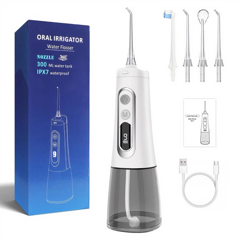 Water Flosser with 9 Cleaning Modes,Cordless Oral irrigator M139 Waterproof