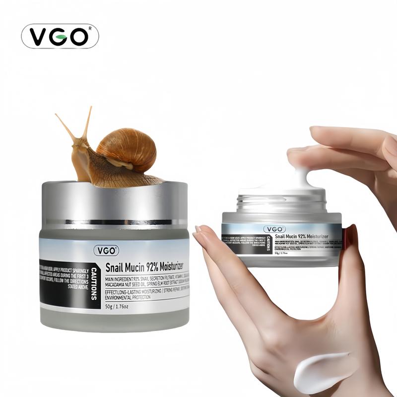 VGO Radiant Boost Repair Set -Vitamin C Serum & 92% Snail EssenceMoisturizer for Hydration, Skin  Radiance Face care set lotion moisturizing set moisturizing skin care moisturizing cream face cream Snail Protein face cream repair set