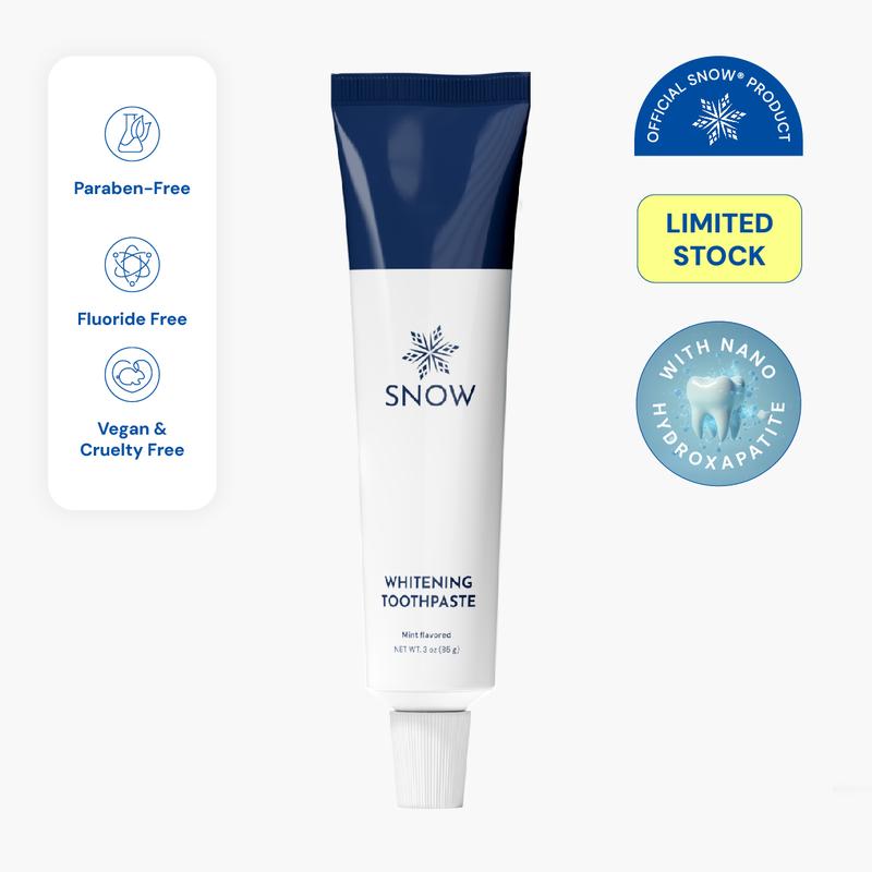 SNOW Nano-Hydroxyapatite Whitening Toothpaste | Oral Care with Kaolin | Non-GMO & Enamel Safe Teeth Whitening Antibacterial Toothpaste | Mint Flavor