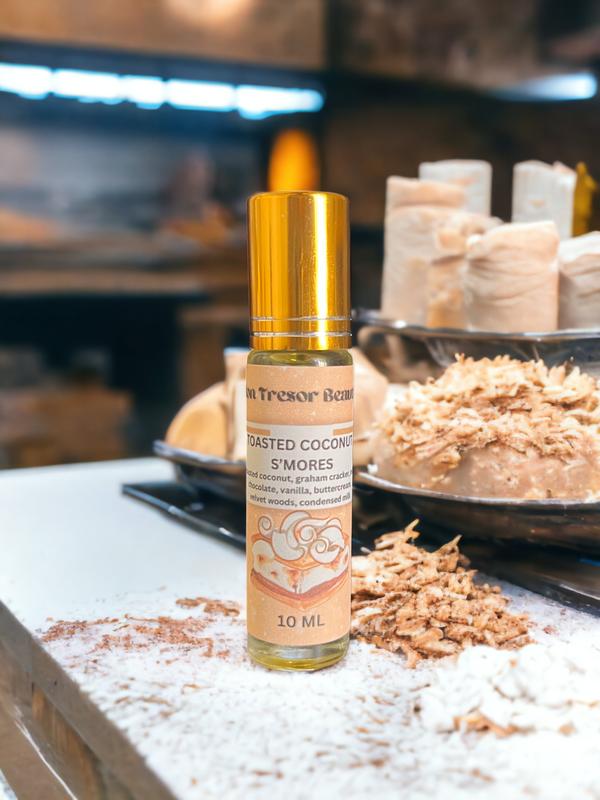 Toasted Coconut Smores body oil roll-on, alcohol free, vegan friendly, 10 ML bodyoil