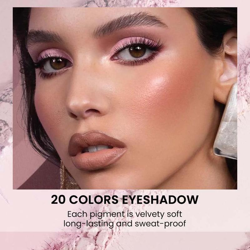 20 Nude Brown Pink  Shimmer Eyeshadow Palette for Eye Makeup,High Pigmented Beige  Tan Eye Shadow Primers Powder Palet de sombras de ojos (04# Light Lavender)