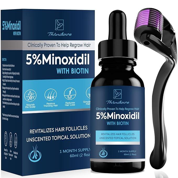 Minoxidil Beard Growth Oil, 5% Minoxidil Hair Growth Kit, 5% Minoxidil for Men Beard Growth Spray Infused with Bitoin, Extra Strength Beard Growth Serum to Increase Thickness and Volume Faster