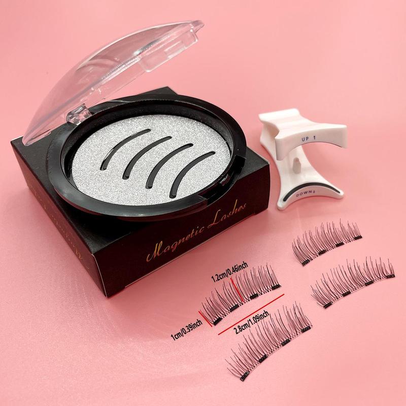 Magnetic Eyelashes, 1 Box Reusable No Glue Needed False Eyelashes with Applicator, Eye Makeup Product for Women & Girls, Christmas Gift