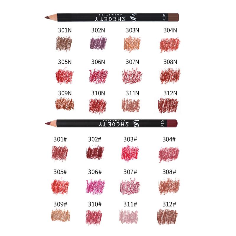 12 Colors Waterproof Smooth Lip Pencils Long Lasting  Liner Lipstick for Defining & Filling Lips Eyeliner lip pencil set lip liner pencil