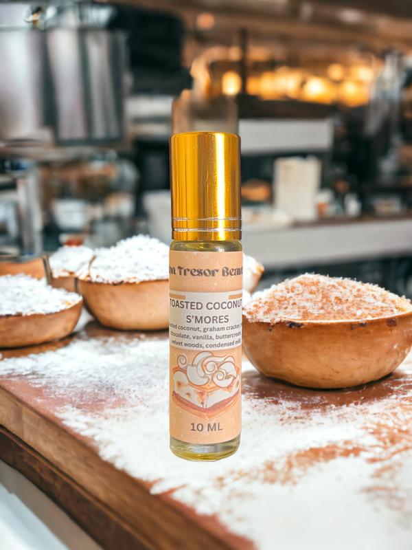 Toasted Coconut Smores body oil roll-on, alcohol free, vegan friendly, 10 ML bodyoil