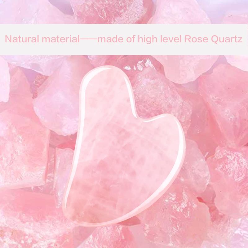 Comfort Rose Quartz Gua Sha Tools - Reduce Puffiness & Sculpt Jawline!