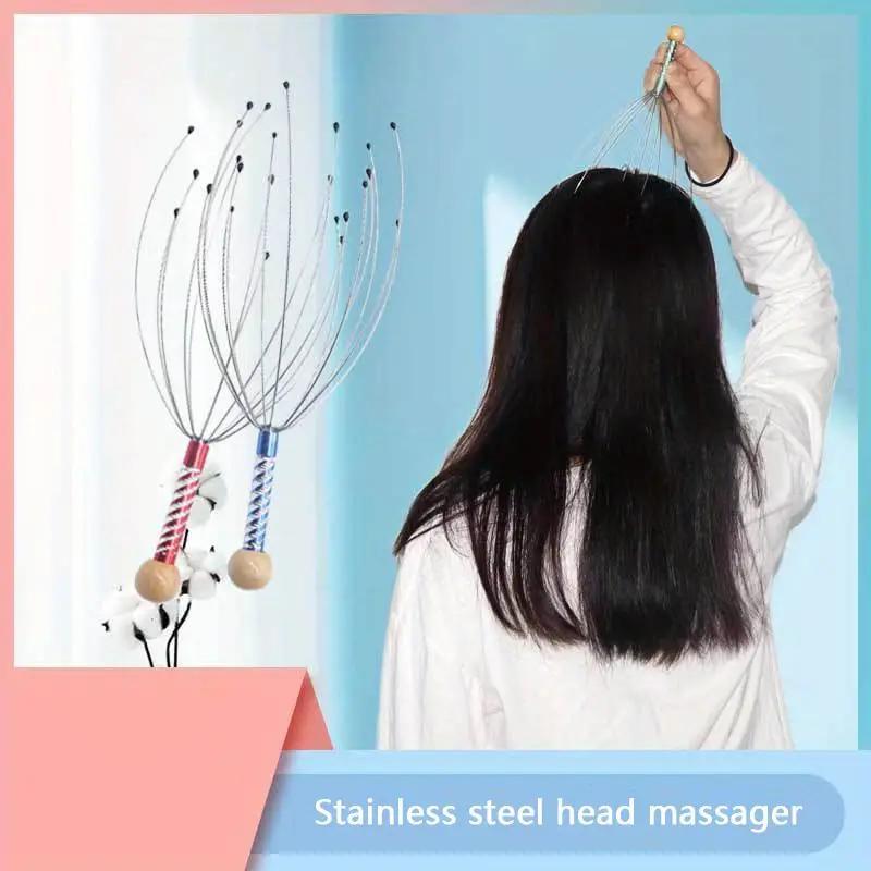 Scalp Massager, Stainless Steel Handheld Head Massager, Hair Stimulator & Stress Relief Octopus Scalp Massager, Christmas Gift