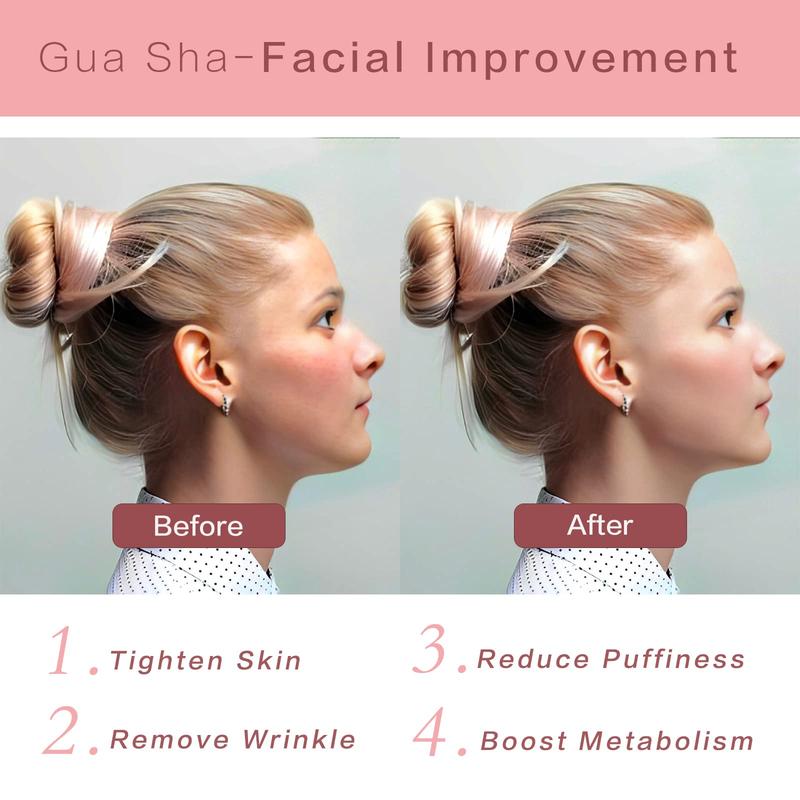 Comfort Rose Quartz Gua Sha Tools - Reduce Puffiness & Sculpt Jawline!