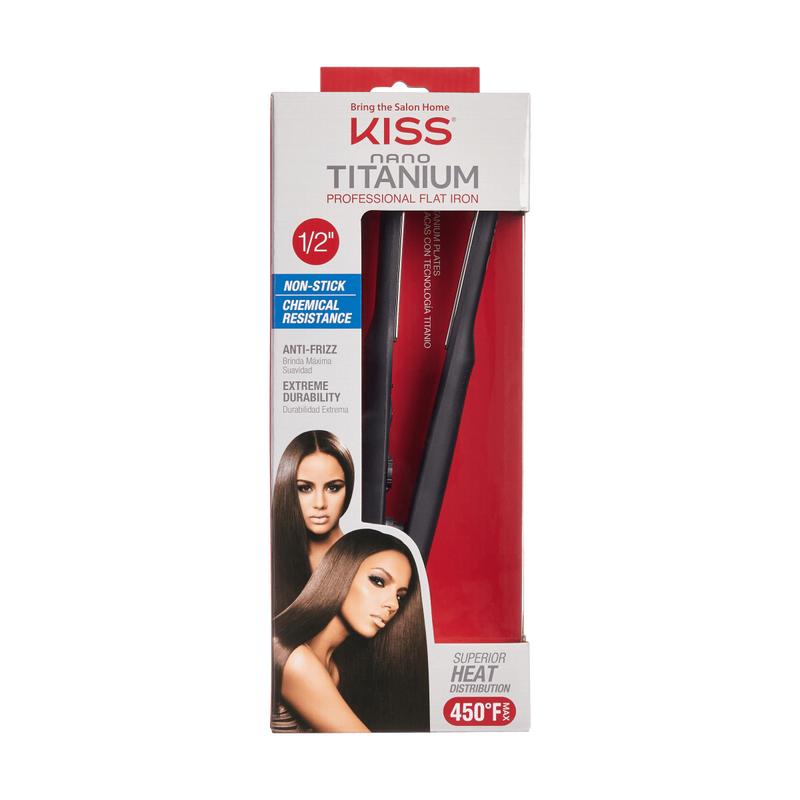 KISS Nano Titanium Professional Flat Iron, 1 2