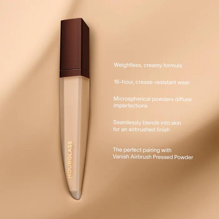 Hourglass Vanish Airbrush Concealer - Natural Finish - Liquid Formula - Full Coverage Foundation Lightweight