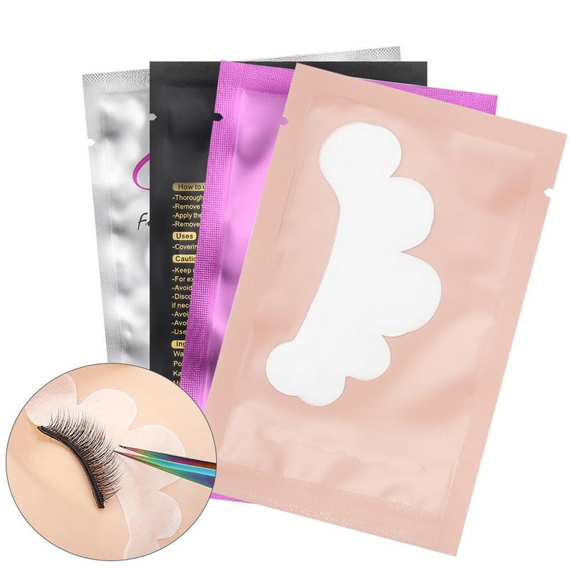 100 Pair Eye Under Gel Pads Eyelash Extensions Patches,Lash Extension Lint Free Under Hydrogel Eye Mask Pads Beauty Tools (Pink)