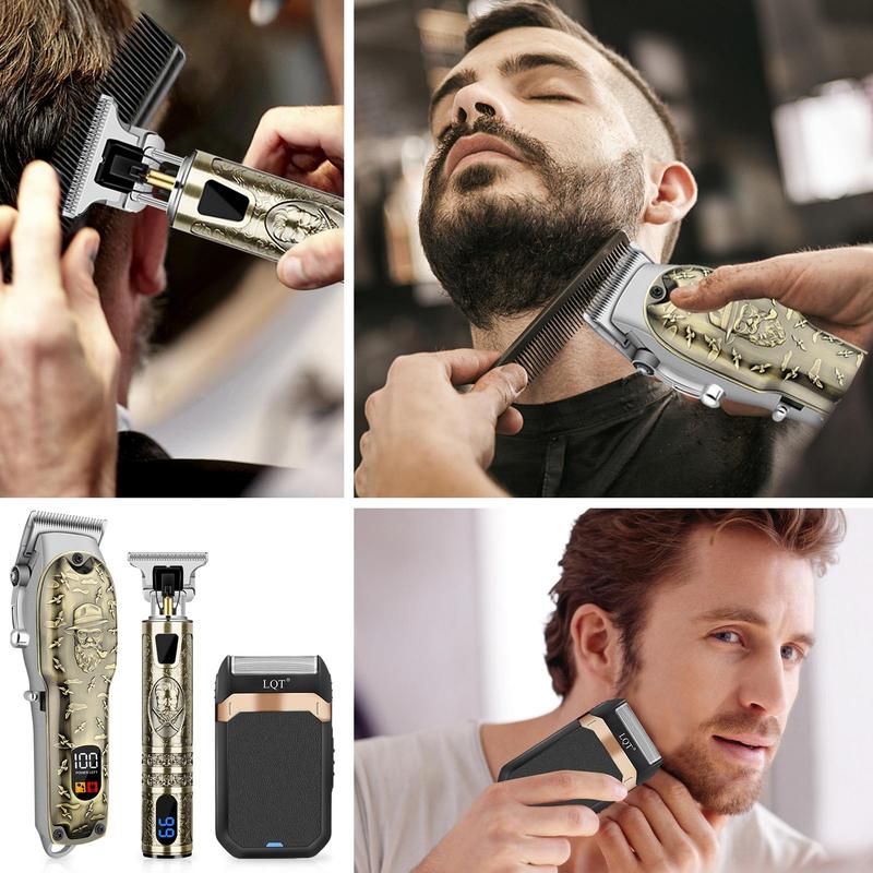 Professional Hair Clippers for Men, 7000 RPM, USB Rechargeable Cordless Hair Trimmer, with LCD Display, 2000mAh Lithium Battery, for Salon and Home Use, Beard Trimmer, Stocking Fillers, Winter & New Year Gift