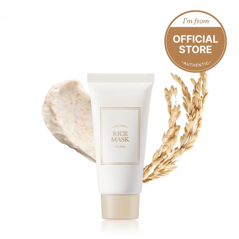 [I'm From Official Shop] Rice Mask, Gentle Exfoliating Wash Off Facial Mask for Dull, Rough Skin, Pore Clearing, Remove Dead Skin Cells, Uneven Skin Tone, Smooth Skin, Moiustirinzg, Radiant, Official I'M FROM Shop Skincare Exfoliate Nourishing Smoother