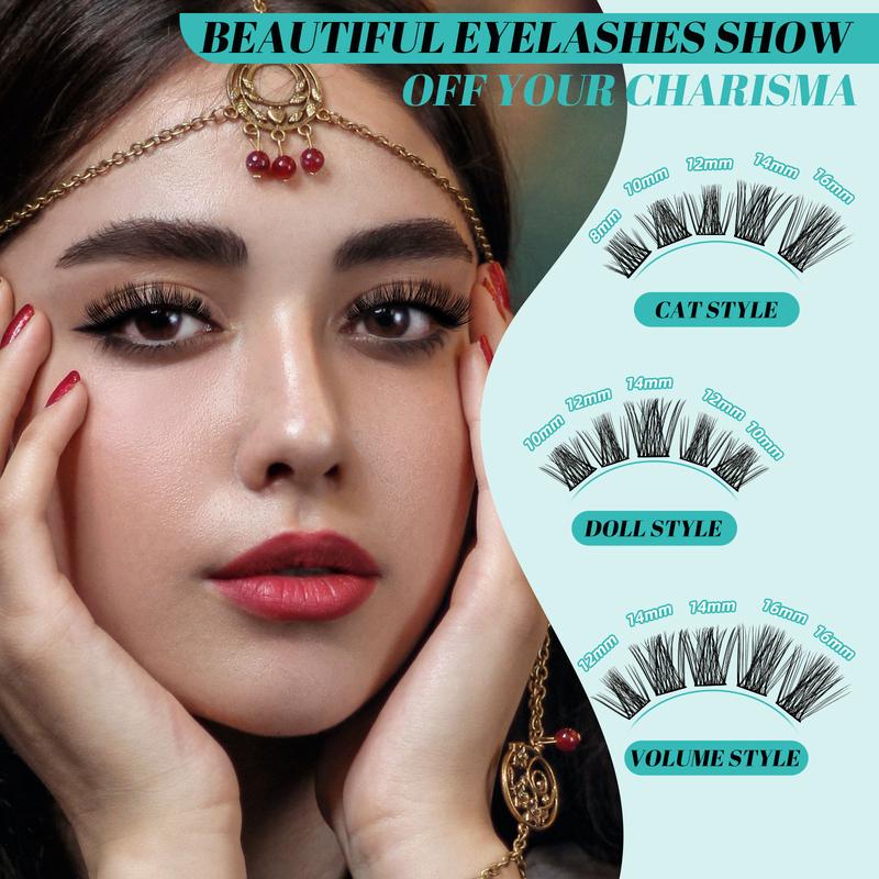 AMZGIRL Lash Extension Kit 168 Clusters Lashes Cloud(AD10) Makeup Waterproof Clusters Lashes(D Curl,8-16mm mix) Premade Fan Eyelash Fuffly Natural